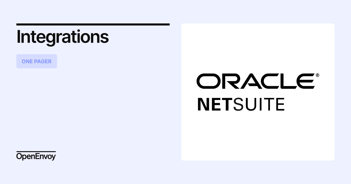 OpenEnvoy Integration Overview for Oracle NetSuite